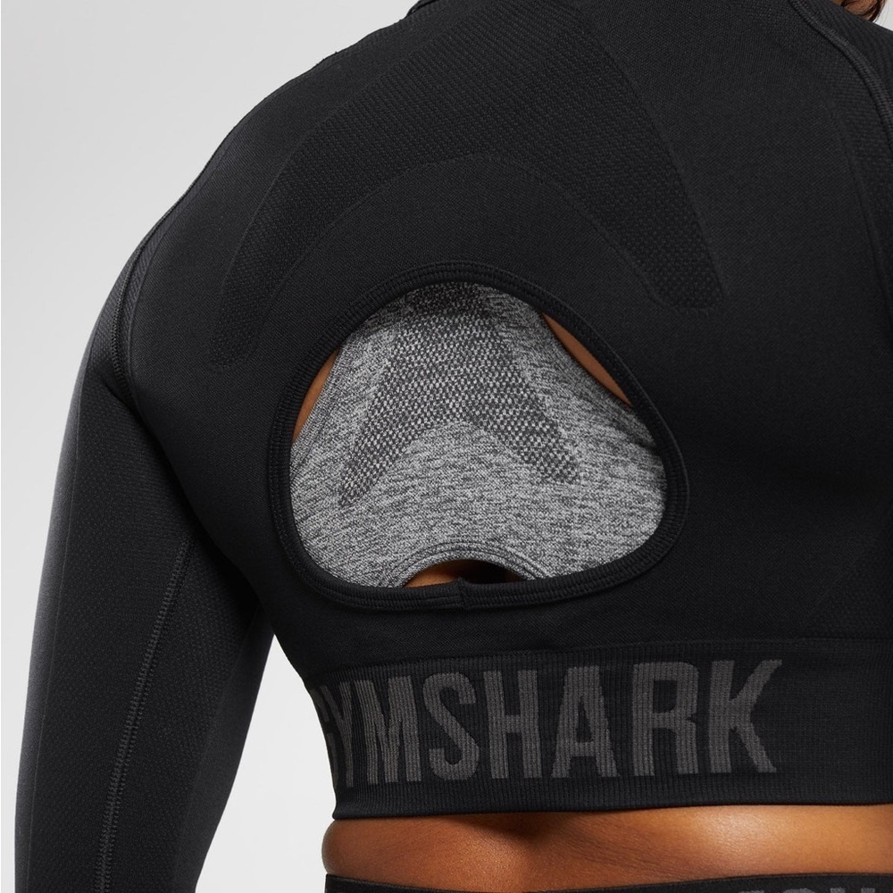 Gymshark FLEX SPORTS LONG SLEEVE CROP TOP size Small. - Picture 4 of 9